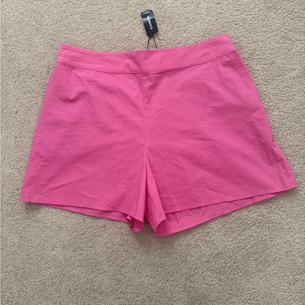 Express Hot Pink High-Rise Shorts
